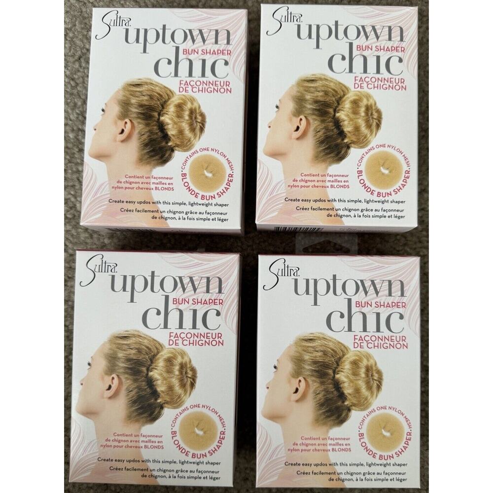 4 pack of Sultra Uptown Chic Blonde Bun Shapers NEW In Package